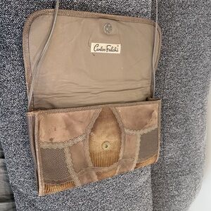 Vintage 1980's Carlos Falchi Patchwork Leather & Python Purse